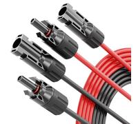 ABSINA 5 Metro Cavo fotovoltaico 4mm 2 H1Z2Z2-K nero & rosso | Confezione da 2 - Cavo per pannelli solari resistente ai UV - Cavi fotovoltaico, solare 4mm, Accessori montaggio, pannello