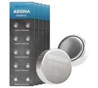 ABSINA 50x Batteria SR626SW orologio 1,55V ossido d'argento - batteria orologio SR626SW a tenuta stagna e lunga durata - pile SR626SW, batteria 377 orologio, SR626SW batterie orologi, pila SR626SW
