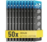 ABSINA 50x CR2430 3V Lithium Battery - CR 2430 pile 3V a prova di perdita e con lunga durata - Batterie CR2430 - CR 2430 batteria