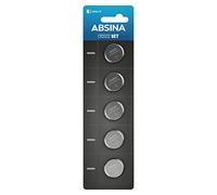 ABSINA 5x Batteria CR2032 3V - Pile CR2032 a prova di perdite, resistenti e longevoli - Batterie CR2032, CR 2032 batteria, batterie 2032 a bottone, pila CR2032, batteria 2032, pile 2032 bottone