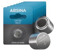 ABSINA 8x CR1/3N batteria 3 Volt - batteria CR11108 a lunga durata e a prova di perdite - batterie 3V CR 1/3N 160mAh - pile litio, pile al litio