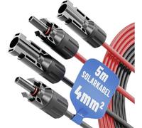 Absina 910002 ABSINA 2x 5 Meter Solarkabel 4mm2 - PV Kabel, Solarleitung, PV L