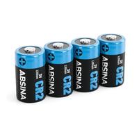 ABSINA Batteria CR2 3V al litio per fotocamere e molto altro | Confezione da 4 - Batterie CR2 sigillata e di lunga durata - Pile con 800mAh - Pila, batteria litio 3V