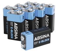 Absina Batteria da 9 V Alcalina/manganese 580 mAh 9 V 8 pz.