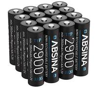 ABSINA Batterie ricaricabili AA 2900 Batteria NiMH AA da 1,2 V e min. 2650