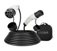 ABSINA Cavo Ricarica Auto elettrica Tipo 2 da 11kW e 16A - Cavo Auto elettrica & Ibrida trifase, Modo 3 & 7,5 Metri - Cavo Ricarica Tipo 2, Cavo Tipo 2 Auto elettrica, Cavo di Ricarica Auto elettrica