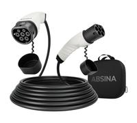 ABSINA Cavo ricarica auto elettrica tipo 2 da 22kW e 32A - Cavo auto elettrica & ibrida trifase, modo 3 e da 5 metri - Cavo ricarica tipo 2, cavo tipo 2 auto elettrica, cavo di ricarica auto elettrica