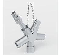 ABSINA Chiave universale con 4 profili, chiave triangolare, chiave quadra, chiave triangolare per armadi e sistemi di intercettazione