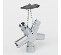 ABSINA chiave universale con 6 profili - triangolare, quadrata, per armadio di comando - chiave quadrata, universale per armadi comuni, sistemi di chiusura