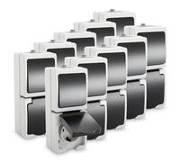 ABSINA Combinazione di presa e interruttore in superficie IP44