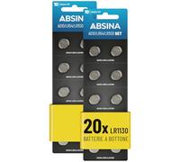 ABSINA LR1130 AG10 Batteria - Batterie alcaline da 1,5V a
