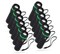 ABSINA Piccolatorcia a LED alimentata a batteria, confezione da 12 pezzi, torcia per bambini con 60 lumen e 110 m, messa a fuoco continua