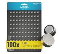 ABSINA Pile LR41 AG3 - Batterie bottone 1,5V Alcaline a prova di perdite