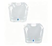 ABSOK Contenitore dell'Acqua Pieghevole 10L - Tanica Acqua Pieghevole, a Prova di perdite e Senza BPA, Confezione da 2 per Campeggio, Viaggi, emergenze