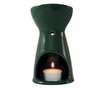 Absolute Aromas bruciatore per oli essenziali in ceramica bianco verde da utilizzare con candela tealight