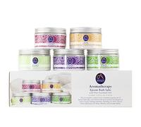 Absolute Aromas Cofanetto Regalo di Sali di Epsom - 5 pz da 300 g di Sali da Bagno De-Stress, Detox, Lavender, Mobility e Relaxation - Solfato di Magnesio Infuso con Oli Essenziali Puri al 100%