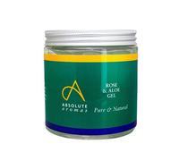 Absolute Aromas Gel di Rosa & Aloe Vera 500 g - Gel Aloe Vera Lenitivo e Idratante infuso con Olio Essenziale di Rose Otto