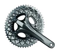 Absolute Black Corona Oval 110x5 2x For Sram Grey