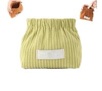 Absolute Corduroy Elastic Hair Tie Organizer, Portable Travel Corduroy Elastic Storage Bag, Hair Accessories Storage Pouch