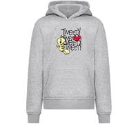 ABSOLUTE CULT Felpa 'Looney Tunes - Tweety Love Heart' giallo / grigio / rosso / nero Bambini ABSOLUTE CULT 158-164