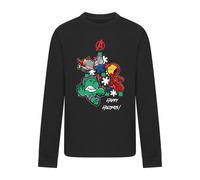 ABSOLUTE CULT Maglietta 'Avengers - Happy Holidays' verde / rosso / nero / bianco Bambini ABSOLUTE CULT 134-140