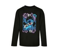 ABSOLUTE CULT Maglietta 'Lilo and Stitch - Flower Wink' blu / lilla / nero / bianco Bambini ABSOLUTE CULT 134-140
