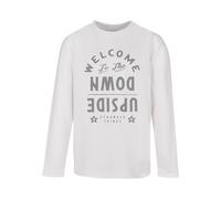 ABSOLUTE CULT Maglietta 'Stranger Things - Welcome To Upside Down' grigio / bianco Bambini ABSOLUTE CULT 134-140