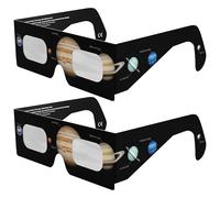 Absolute Eclipse Occhiali Astronomia Eclissi Solare Certificati ISO 12312-2 CE | Planets | Occhiali per Vedere Eclissi 12 Agosto 2026 | Adulti e Bambini | Confezione da 2 | Produttore Europeo
