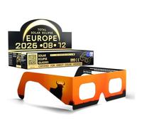 Absolute Eclipse Occhiali da eclissi solare - Certificati CE e ISO 12312-2 - Fornitore consigliato AAS - Produttore UE - Protezione sicura per gli occhi per il 12 agosto 2026 Eclipse - Set