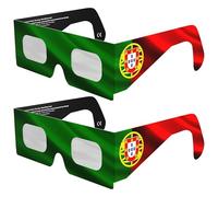 Absolute Eclipse Occhiali Eclissi Solare Certificati ISO 12312-2 CE | PT | Per Eclissi 12 Agosto 2026 | Adulti e Bambini | Confezione da 2 Produttore Europeo