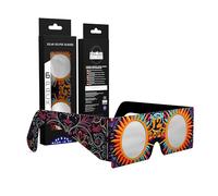 Absolute Eclipse Occhiali Eclissi Solare Certificati ISO 12312-2 CE | Sunburst | Per Eclissi 12 Agosto 2026 | Adulti e Bambini | Confezione da 6 Produttore Europeo