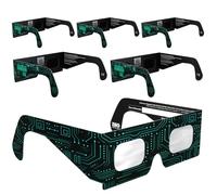 Absolute Eclipse Occhiali Eclissi Solare Certificati ISO 12312-2 CE | Voltage | Occhiali per Vedere Eclissi 12 Agosto 2026 | Adulti e Bambini | Confezione da 6 - Famiglia | Produttore Europeo
