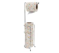 Absolute Living Porta carta igienica autoportante con contenitore, contiene 5 rotoli in totale, altezza 62,2 cm, porta carta igienica salvaspazio per bagno, piedini in gomma anti oscillazione e