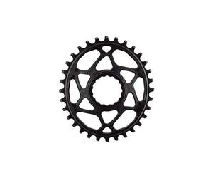 Absoluteblack corona ovale larga stretta a montaggio diretto shimano 12v nera