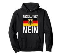 Absolutely Nein, divertente bandiera tedesca Oktoberfest Germania Felpa con Cappuccio