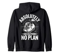 Absolutely No Plan Funny Goose Zaino Caos Felpa con Cappuccio