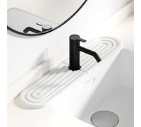 Absorbent Faucet Mat for Kitchen Sink, Super Absorbent Diatomite Fast Drying Stone Sink Tray Prevents Moisture Buildup & Splash Guard, Universal Kitchen Sinks Faucet Mat (White B)