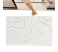 Absorbent Floor Pad, Natural Stone Bath Rug Mat, Fast Drying with Water Absorption, Non Skid Bathroom Floor Protector Mat, Shower Rug with Modern Style, Home Carpet for Living Room