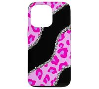 Abstract Animal Spots Retro Hot Pink Black Product Custodia per iPhone 13 Pro
