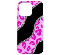 Abstract Animal Spots Retro Hot Pink Black Product Custodia per iPhone 15 Pro Max