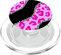 Abstract Animal Spots Retro Hot Pink Black Product PopSockets PopGrip per MagSafe