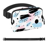 Abstract Art-156 - Marsupio unisex alla moda, borsa a tracolla sportiva sottile, alla moda, per jogging, escursionismo, escursionismo, donna, uomo, multicolore, 4 x 23 x 15 cm, Multicolore,