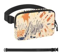 Abstract Art-192 - Marsupio unisex alla moda, borsa a tracolla sportiva sottile, alla moda, per jogging, escursionismo, escursionismo, donna, uomo, multicolore, 4 x 23 x 15 cm, Multicolore,