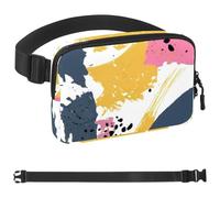 Abstract Art-195 - Marsupio unisex alla moda, borsa a tracolla sportiva sottile, alla moda, per jogging, escursionismo, escursionismo, donna, uomo, multicolore, 4 x 23 x 15 cm, Multicolore,