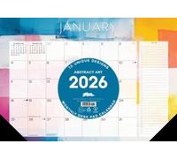 Abstract Art 2026 17 X 12 Small Monthly Deskpad BOOK NUOVO