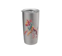 Abstract Art Cane Cucciolo Cani Cuccioli Bicchiere termico in acciaio inox doppia parete