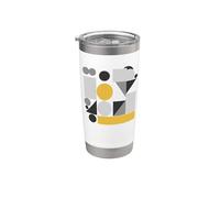 Abstract Art Geometric Pattern Mosaic Bicchiere termico in acciaio inox doppia parete