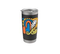 Abstract Art Geometric Pattern Mosaic Bicchiere termico in acciaio inox doppia parete
