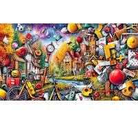 Abstract Art Graffiti Puzzle 1000 pezzi - Carta riciclata Gioco educativo & Relax Regalo per adulti e bambini 38x26/1000pcs