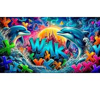 Abstract Art Graffiti Puzzle 1000 pezzi - Carta riciclata Gioco educativo & Relax Regalo per adulti e bambini 38x26/1000pcs